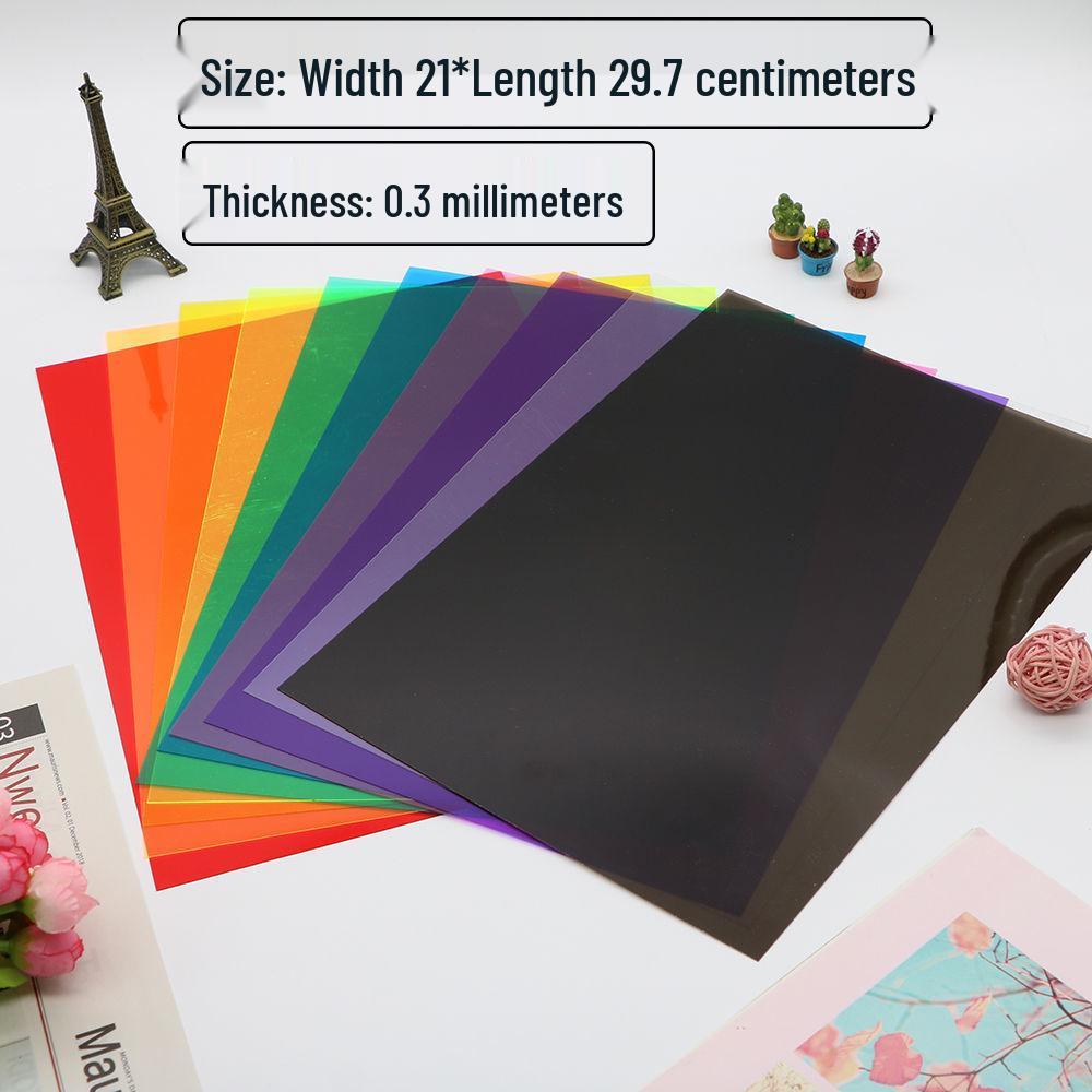 Цветная полупрозрачная тишью бумага формата А4/А5 для поделок своими руками и детских проектов