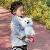 Interactive Walking Plush Puppy Toy with Touch Sensing Tongue Licking Motion Lifelike Sounds Electric Dog Plushie with Leash Simulation Stuffed