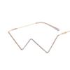 Decoration Metal Gold Fake Glasses Glasses Frame Triangle Glasses Frame Rhinestones Glasses Frame