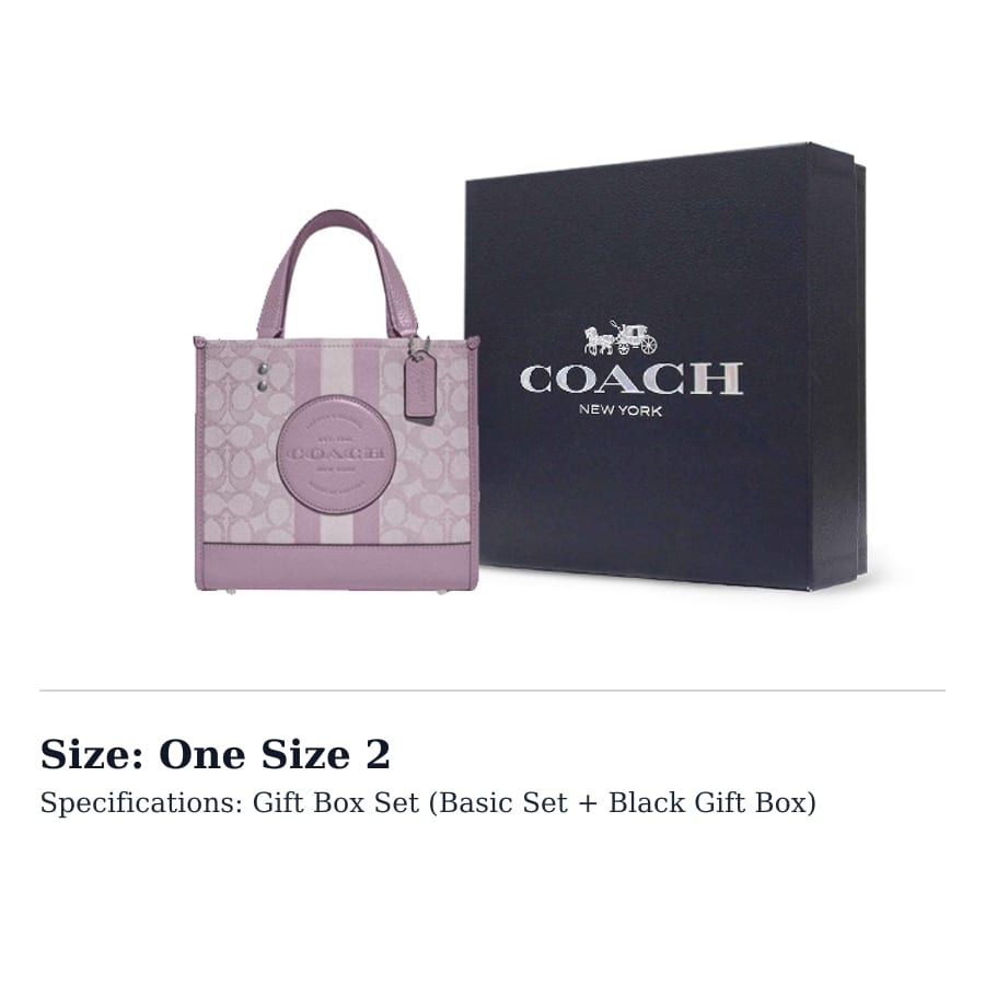 COACH Dempsey Fabric With Cow Leather Tote Bag, Shopping Bag, Shoulder Bag, Crossbody Bag, Handbag Small Women's C8417-SVSOT