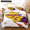 Yellow Duck Bedding Set Single Twin Full Queen King Size Little Duck Bed Set Aldult Kid Bedroom Duvetcover Sets 3D Print 015