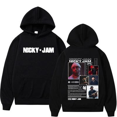 Худи с альбомом и туром рэпера Nicky Jam Подарки для фанатов Мужские Женские Модные Худи Оверсайз Классические Худи Готические Повседневные Худи