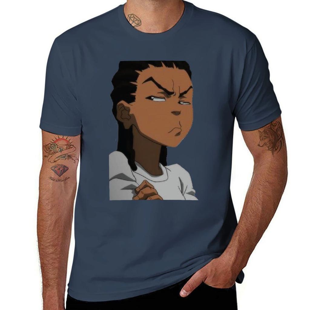 The Boondocks Huey TShirt cotton tshirt 100 Unisex t shirt heavy cotton TShirt