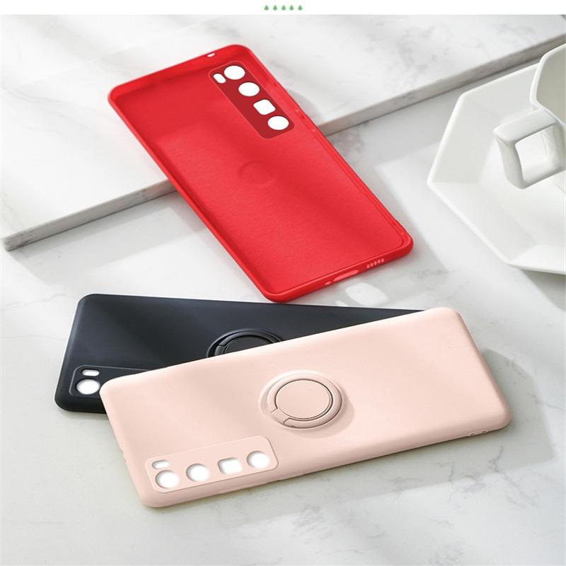 Ультратонкий силиконовый чехол с магнитным держателем для телефона Samsung Galaxy S20 Plus Ultra Note 20 Plus Ultra Stand Ring Bracket Cover