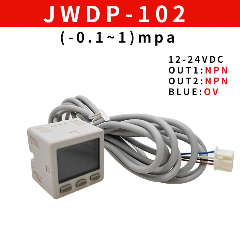 JWDP-101 Vacuum Negative Pressure Digital Gauge Sensor 2-Way NPN PNP M5 Range -100.0 to +100.0 KPA -0.1 to +1.0 MPA