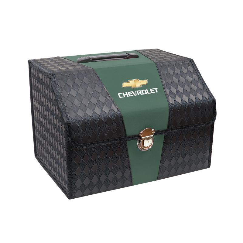 Leather Car Storage Box Trunk Foldable Portable Multiuse Bag For Chevrolet Spark Captiva Cruze Tracker Epica SS Z71 Sail Camaro