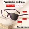Luxury Photochromic Reading Glasses Anti-Blue Light Multifocal Presbyopia Eyeglasses Finished Prescription Hyperopia Eyewear
