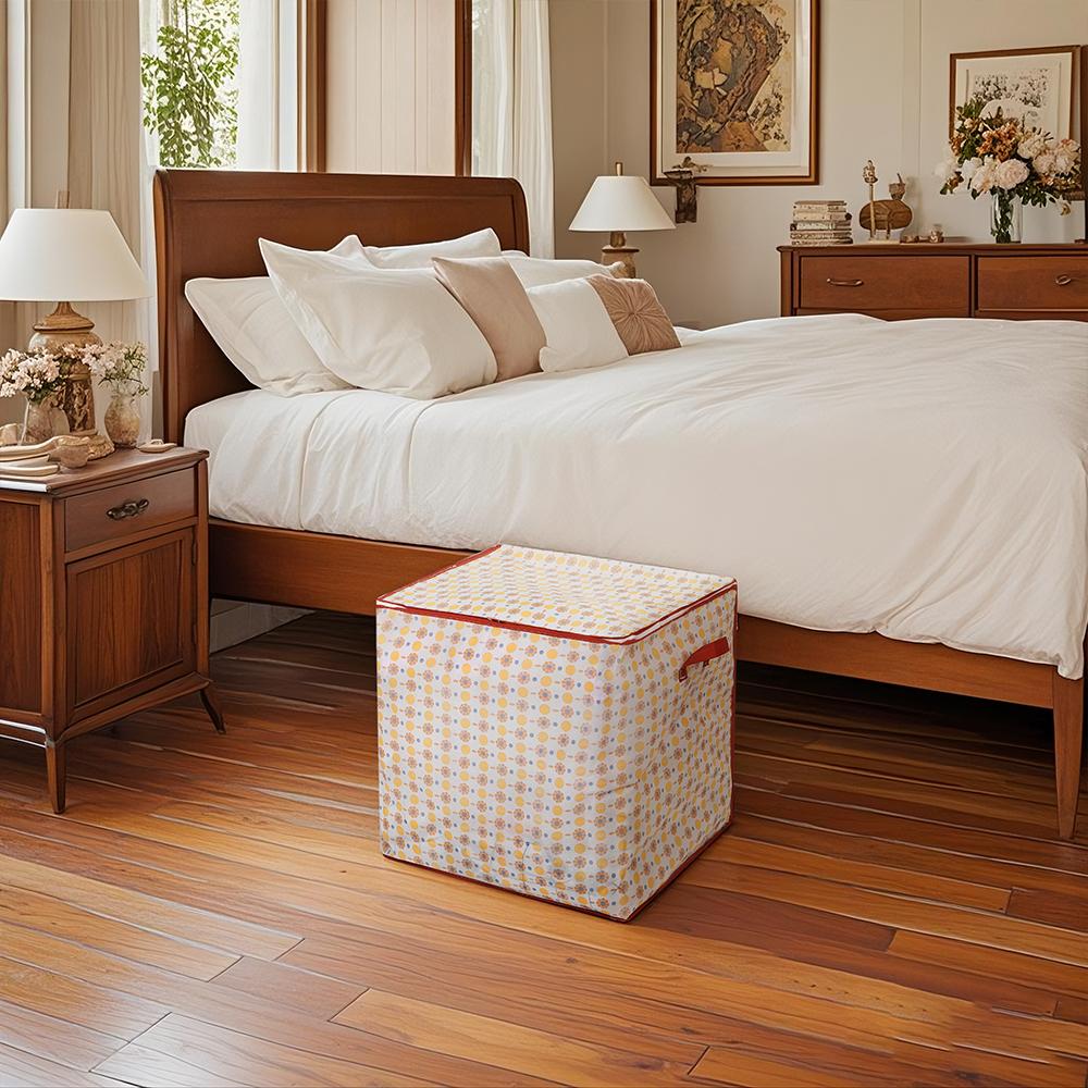 Тканевая сумка для хранения с ручками, складные корзины для хранения в шкафу