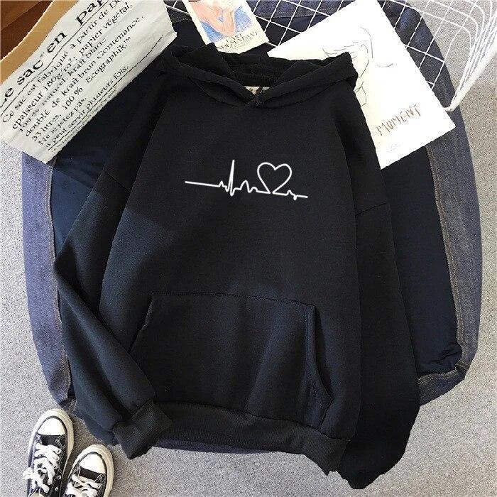 Oversized Letter Print New Hooded Sweatshirt Men Women's Spring Long-sleeved Lazy Style Loose Pullover Women Hoodie Top