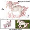 Oenux Mythical Rainbow Pegasus Simulation Animal Figures Model Fairy Tale Fly Horse Action PVC Educational Toys Girl Gift