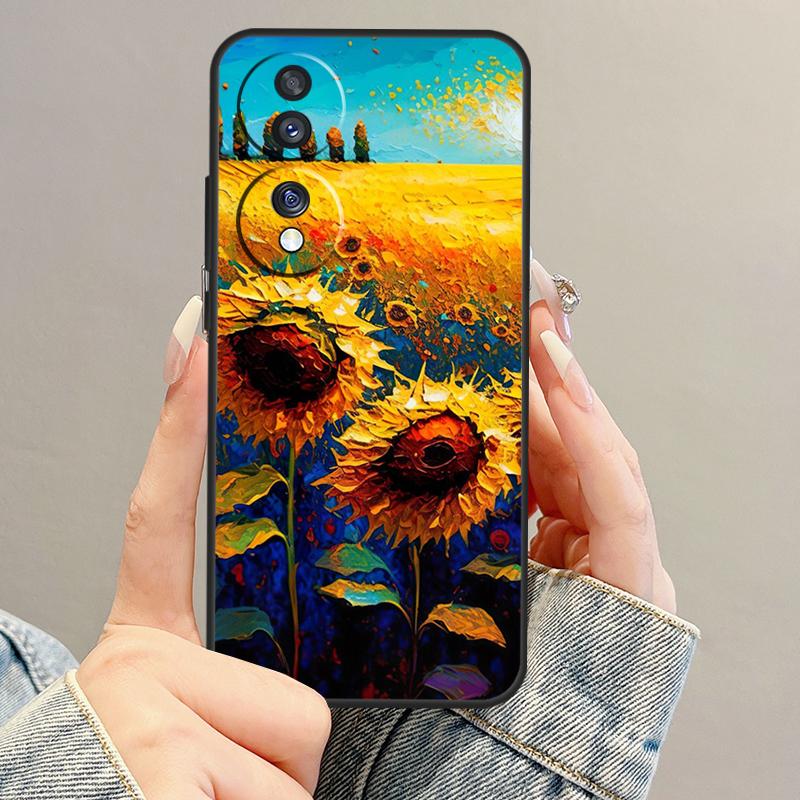 Красивый желтый чехол с подсолнухом для Honor Magic 7 5 6 Lite Pro Honor 400 200 90 70 50 X9b X9a X8b X8a X8 X9 X9c Чехол
