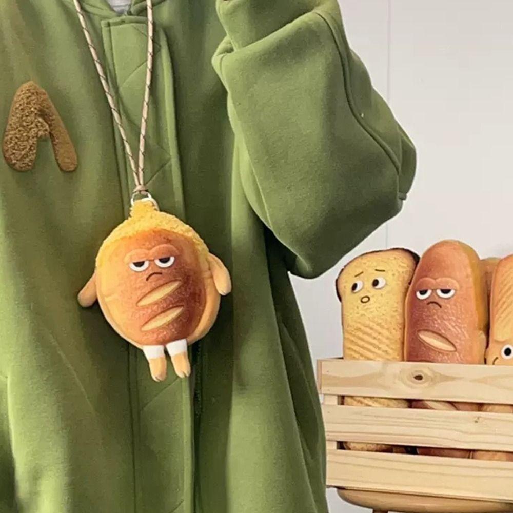 Милый кошелек для монет Тост Хлеб Выражение Хлеб Брелок для ключей Сумка Сумка для хранения Женщины