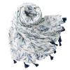 Four Seasons New Cotton And Hemp Texture Scarf Small Fresh Japanese Small Flower Thin Style Tassel Silk Scarf Shawl For Women