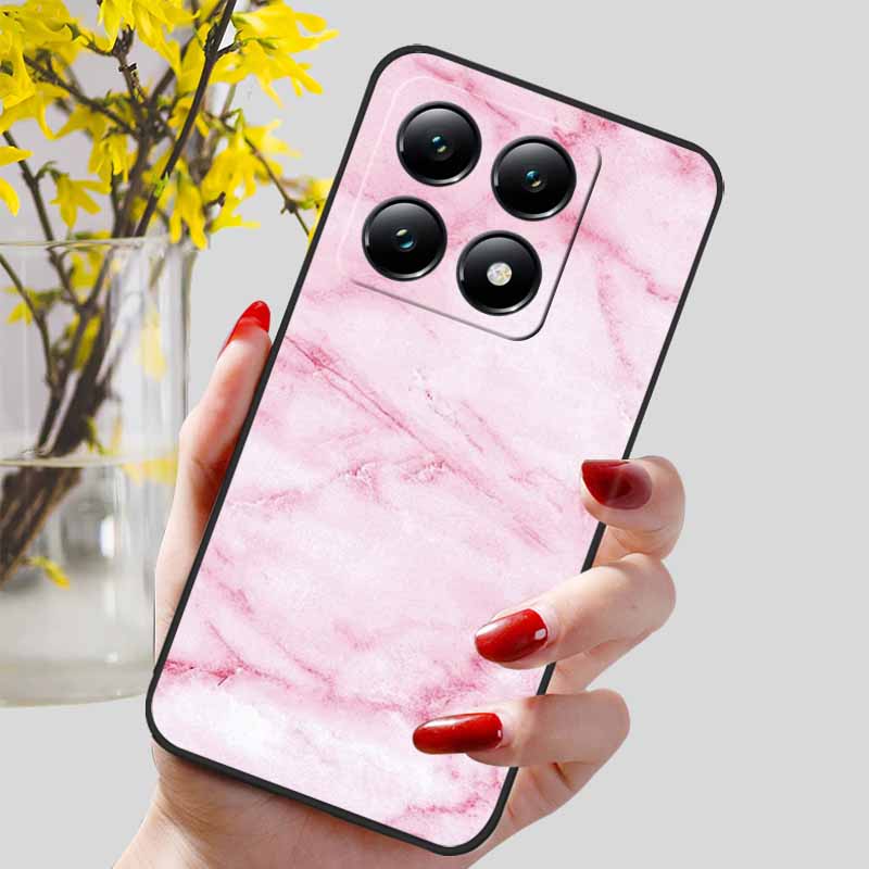 Для Xiaomi 14T / 14T Pro Чехол Модный Черный ТПУ Мраморный Расписной Чехол для Xiaomi 14T Pro Ударопрочный Корпус Capa Силиконовый Мешок 6.67''