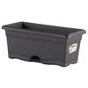 Rectangular Planter - PLASTIKEN - 40 X 20 Cm - Anthracite - With Tray