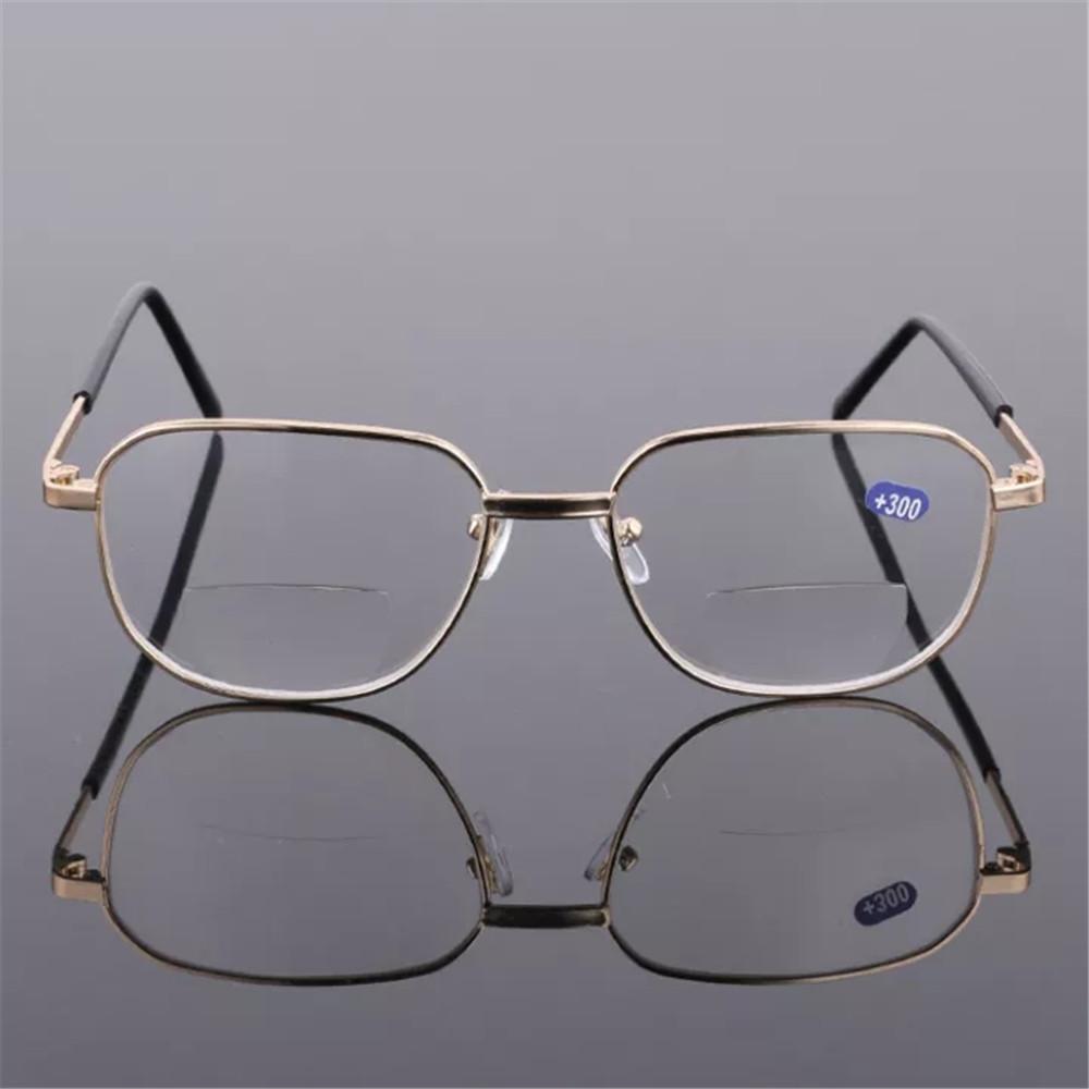 Men Reading Glasses Bifocal Glasses 2 In 1 Dual Purpose Metal Frame Women Presbyopia Glasses Retro Glasses For Men