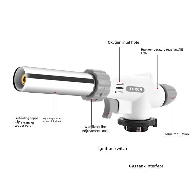 Портативная газовая паяльная лампа для использования вне помещений — огнемет, инструмент для сварки, выпечки и зажигания