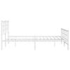 Vidaxl Металлическая Рама Кровати С Изголовьем И Изножьем, Белая, 150X200 См