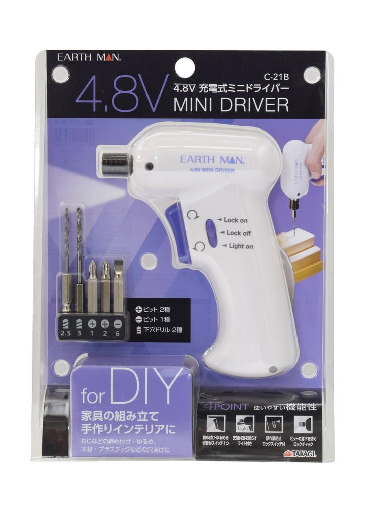 Мини-отвертка Takagi EARTH MAN аккумуляторная 4,8 В C-21B