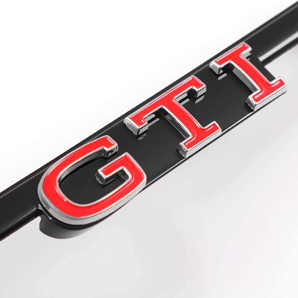 AABIL1 Car GTD GTI Logo Front Grill Emblem Trim Sticker Badge Accessorie For VW Volkswagen GTI Golf8 Polo Passat Mk6 MK7 Tiguan R RLine