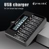 PALO 4/8/12 Slots LCD Display Fast Smart Battery Charger for 1.2V Ni-MH Ni-CD AA AAA Rechargeable Battery 2A 3A LR3 LR6 Charger