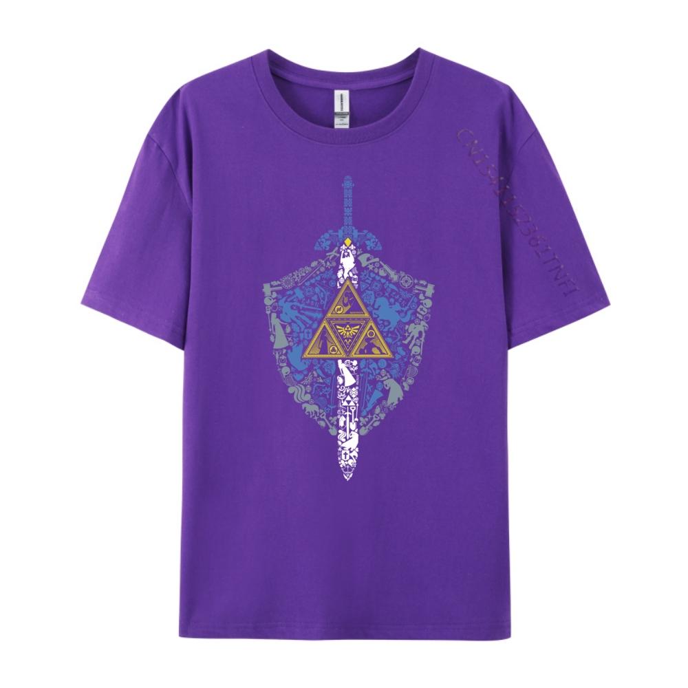 Nintendo Zelda Хилианский Щит Иконки Стихий Зеленый И Белый Графическая Футболка Одежда Большого Размера Харадзюку