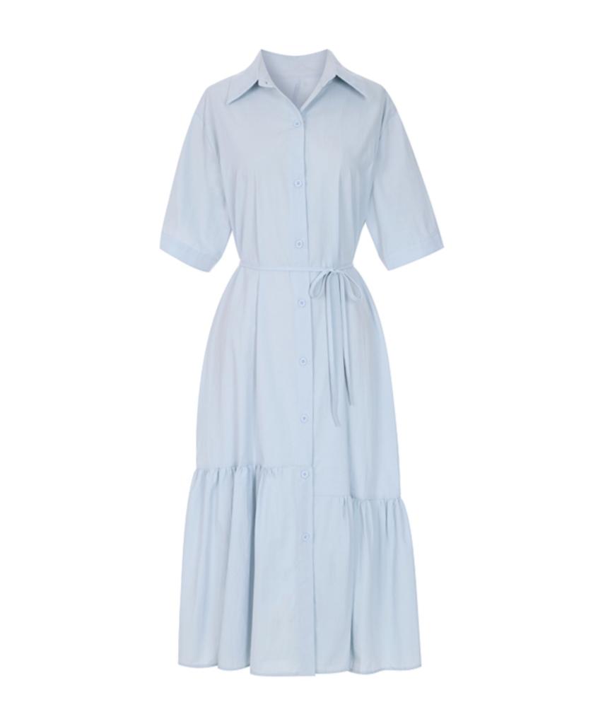 Sally String Shirt Collar Dress_I6B-Cop043