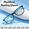 New Progressive Multifocal Presbyopia Glasses HD Anti-blue Light Reading Glasses Distance and Near Dual-use Presbyopia Glasses