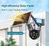 LS VISION 12 МП 4G/WiFi Двухэкранная Солнечная Камера Уличная 10-кратный Зум 6K Три Объектива Автоматическое Слежение за Человеком Камера Наблюдения V380 Pro