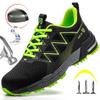 Fashion ZLMY Fashion Safety Shoes Men Steel Toe Sneaker Puncture Proof Work Boots Anti-smash Man Safety Boots Male Industrial Work Shoes