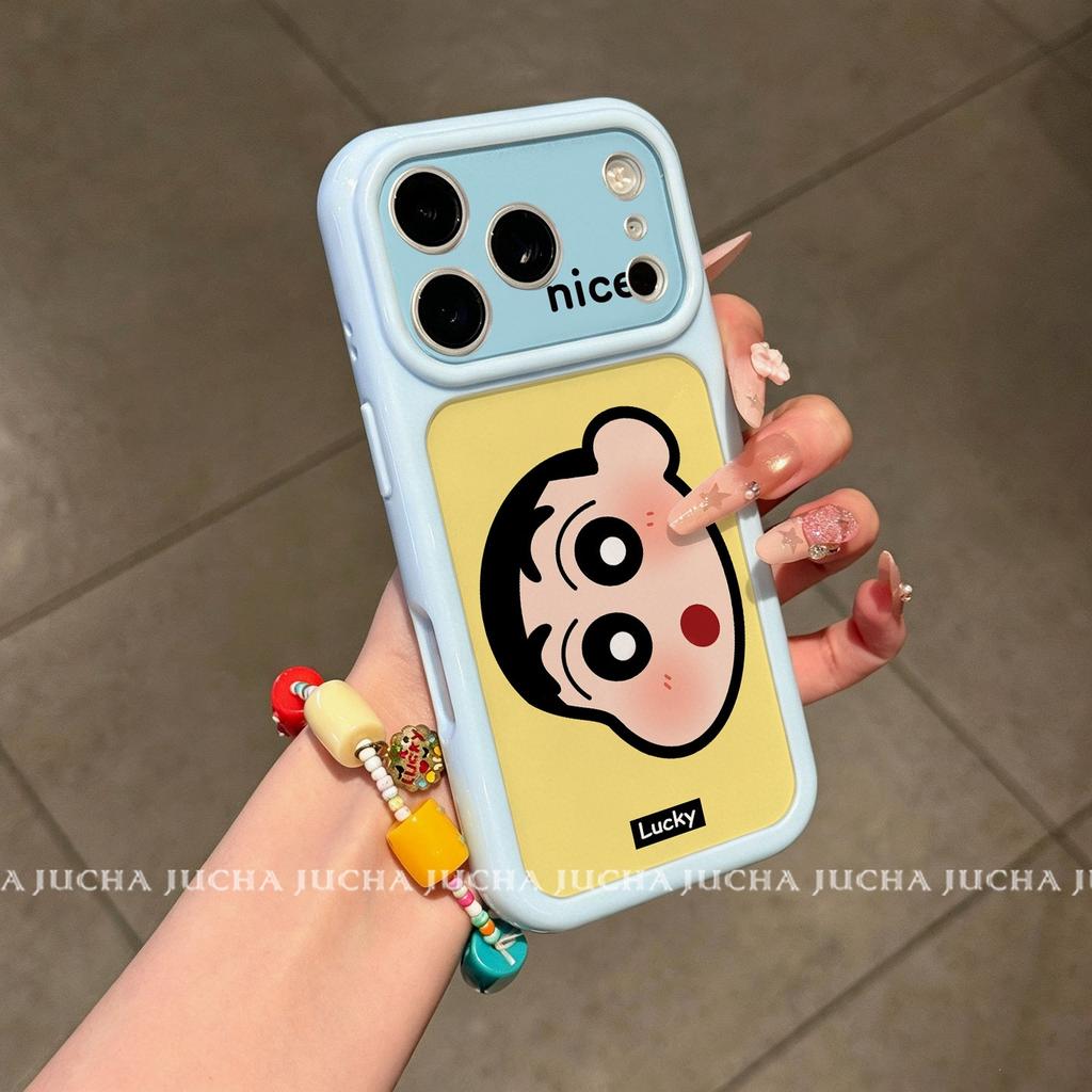 Подходит для чехла Apple 11 забавный мультяшный iphone11 креативный противоударный женский 11 полностью закрывающий восковой карандаш маленький новый большая голова