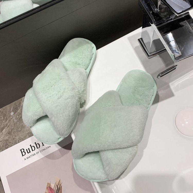 Зимние домашние плюшевые тапочки для женщин Весенние плоские домашние туфли женские Уличные кроссовки плюс хлопковые тапочки женские zapatos mujer