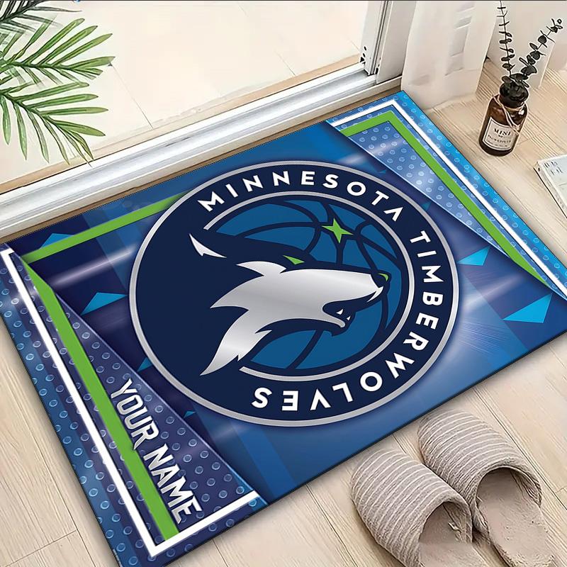 Custom Name Rug Timberwolves Logo Area Rug Suitable for Indoor And Outdoor,Carpets for Homes, Offices,Living Rooms,Home Decor,Christmas Gift