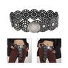 Western PU Leather Waist Belt Adjustable Length Waist Belt for Girl Women Grommet Belt for Coat Skirts Jeans Decors