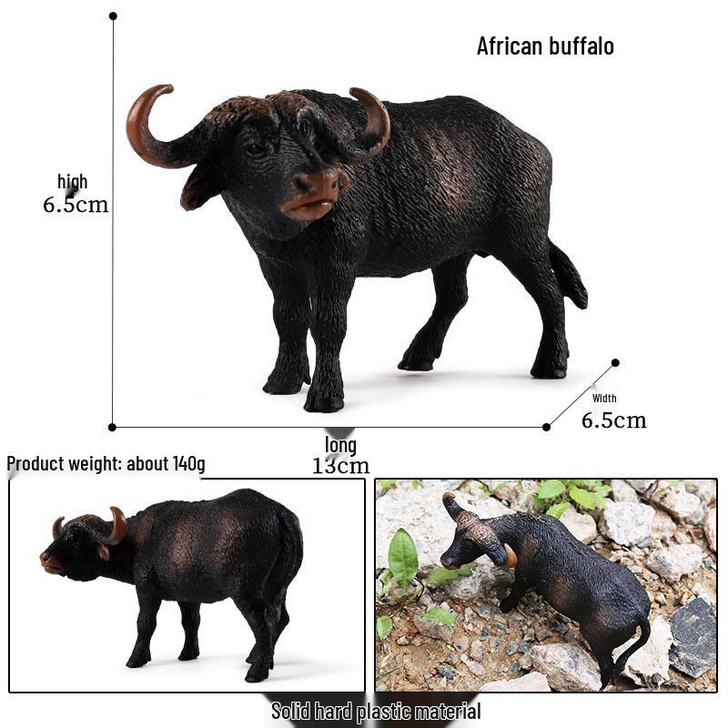 Cognitive Animal Model Toy: Dairy Cow, Buffalo, Yellow Cattle, Rhinoceros, Simmental Bull