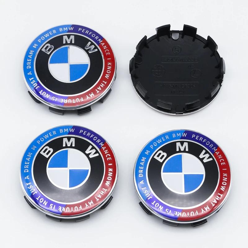For BMW M 4Pcs 56MM 68MM Car Wheel Center Cap  Hub Covers For BMW M Logo E84 E83  X1 X2 X3 F48 G01 X4 X5 X6 Badge Auto Tuning Accessories