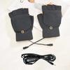 Custom Logo Warm Gloves: Split-Finger USB Electric Heating for Skiing & Outdoor Use, Machine Washable, Touchscreen Compatible