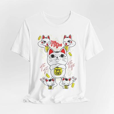 Милая футболка «Турбо-бабушка-кошка» – Игривая аниме-кошечка для повседневной носки