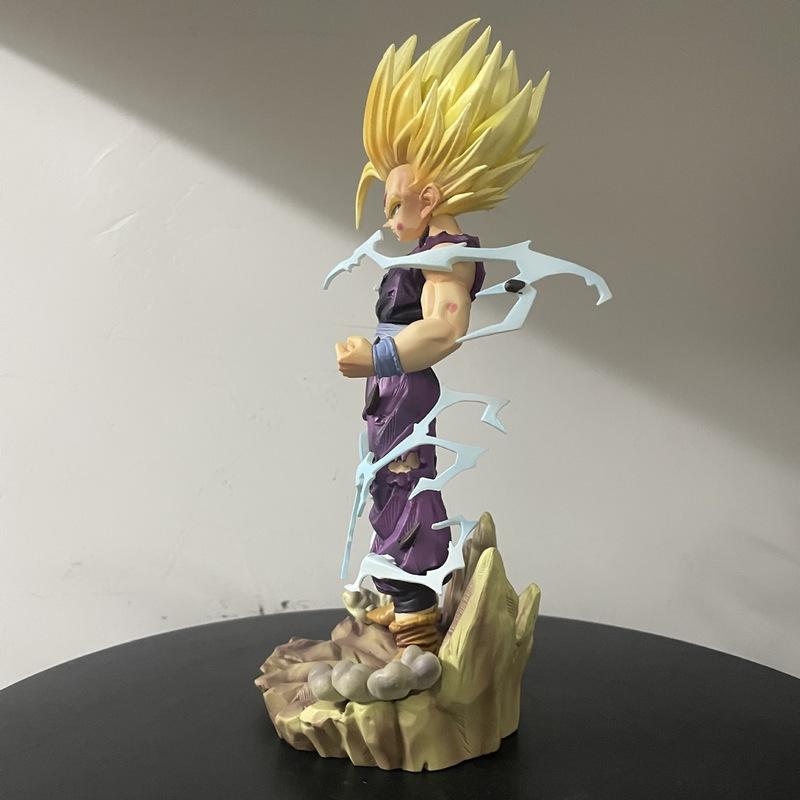 Аниме Dragon Ball Z Фигурка Son Gohan Игрушки с Двумя Головами 26 см DBZ SSJ 2 Фигурка Супер Сайян Модель Коллекция GK Статуя