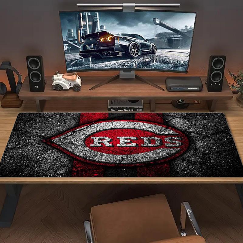 Cincinnati Reds Color Mouse Pad Large Gaming Table Cushion Non-slip Laptop Tablet Big Mousepad XXL Mat Mini PC Playmat With Lock edge
