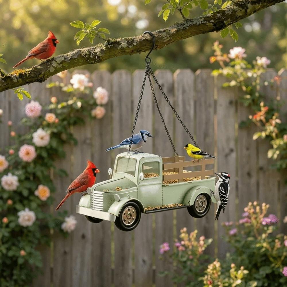 Large Capacity Feeding Bird Cart Open Type Bird Feeding Station Wild Bird Feeder Yard Decoration
