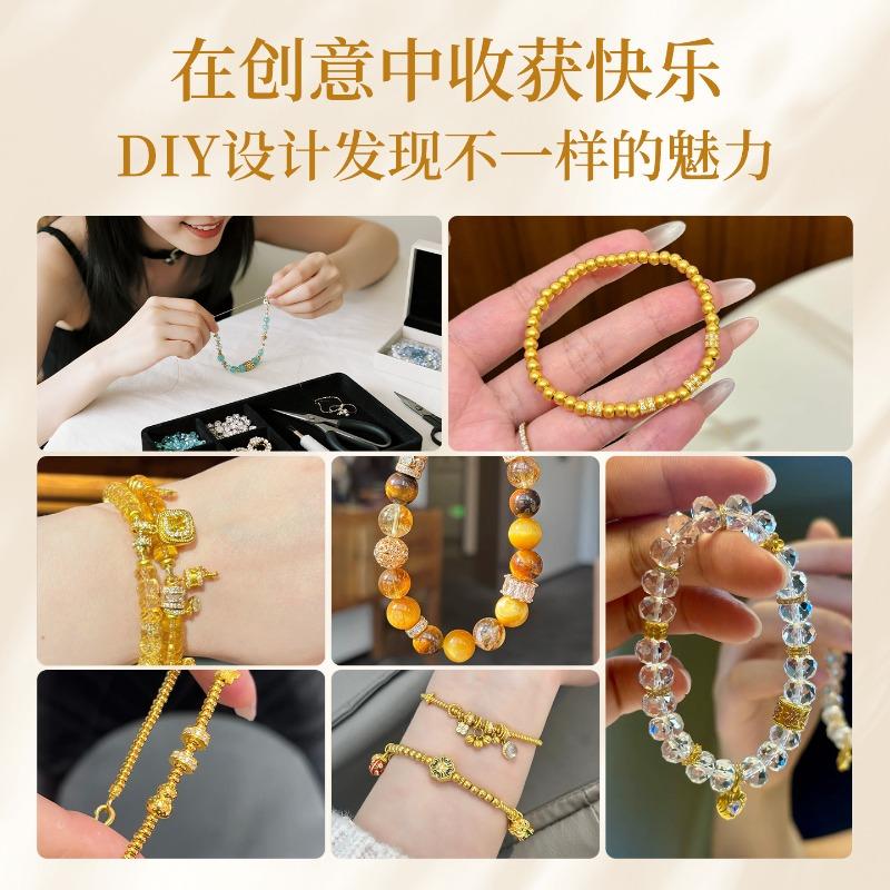 K-золото чистая медь бусина-разделитель инкрустированная бриллиантом браслет аксессуары не выцветают бусины с большим отверстием с бусинами DIY аксессуары для браслетов из бусин
