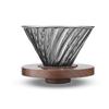 ESTVLB V60 Стеклянная кофеварка с деревянным кофейником для конического кофе Кофе Кофеварка Кофе для ручного заваривания Идеально для кафе 01,