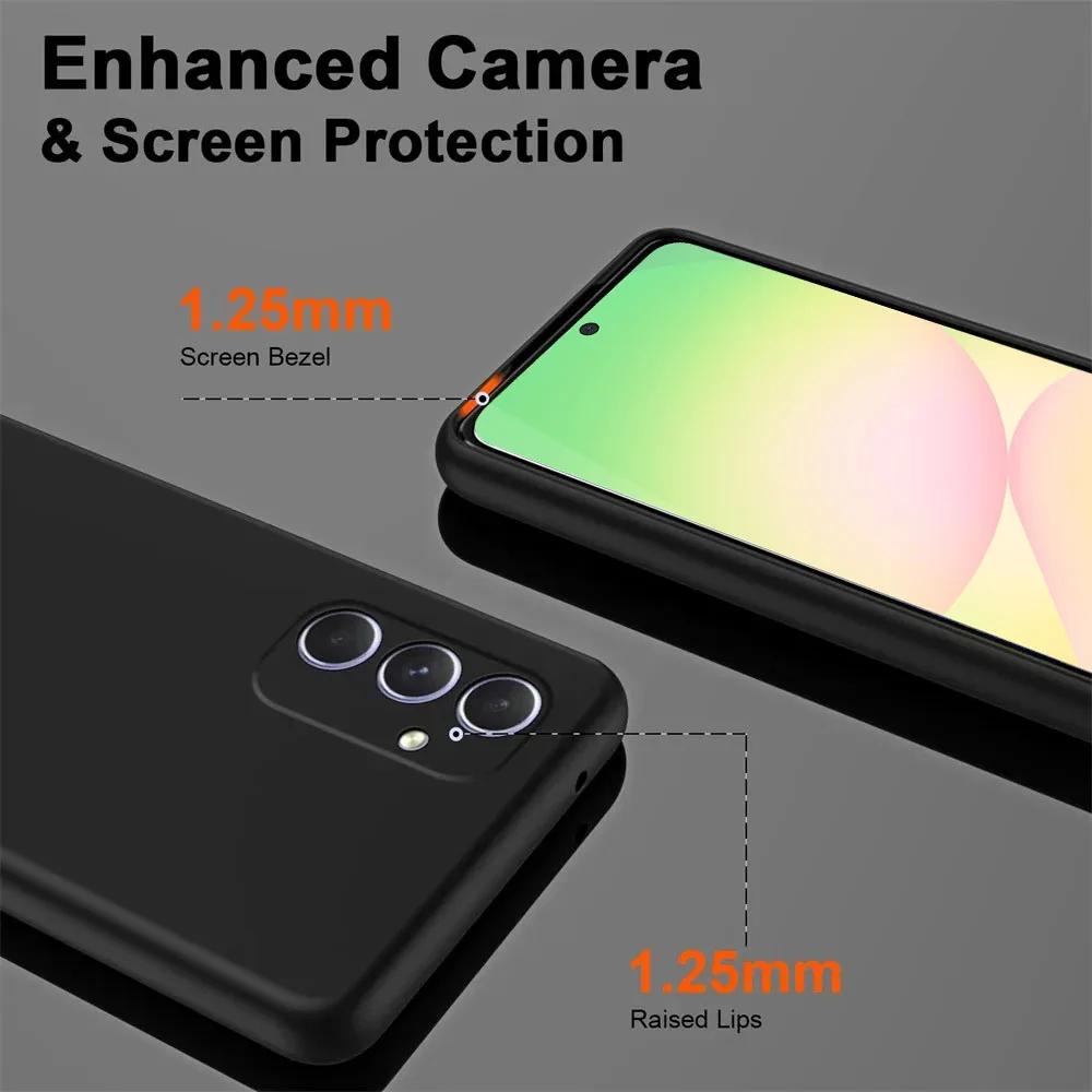 Модный матовый силиконовый чехол для телефона Samsung Galaxy A57 A37 A27 A17 A07 A56 A36 A26 A16 A06 A55 A45 A35 A25 A15 A05 с защитой камеры и противоударным покрытием