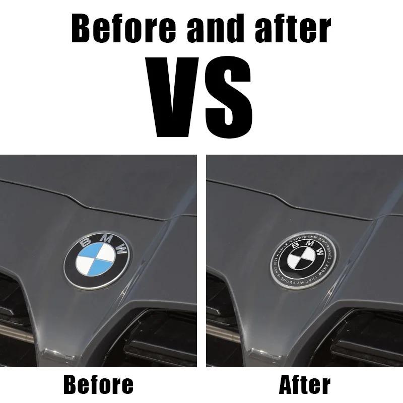 For BMW M E46 E90 E60 74mm 82mm For BMW M Power I3 F94 F97 F15 F98 F95 F92 G08 E34 F91 F16 G30 G20 Hood Emblem Car Front Bonnet Logo Trunk Cover Badge