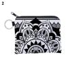 Boho Change Small Coin Purse Mini Wallet Coin Bag Flower Print Pouch Waterproof With Zipper Exquisite Present For Women Girls