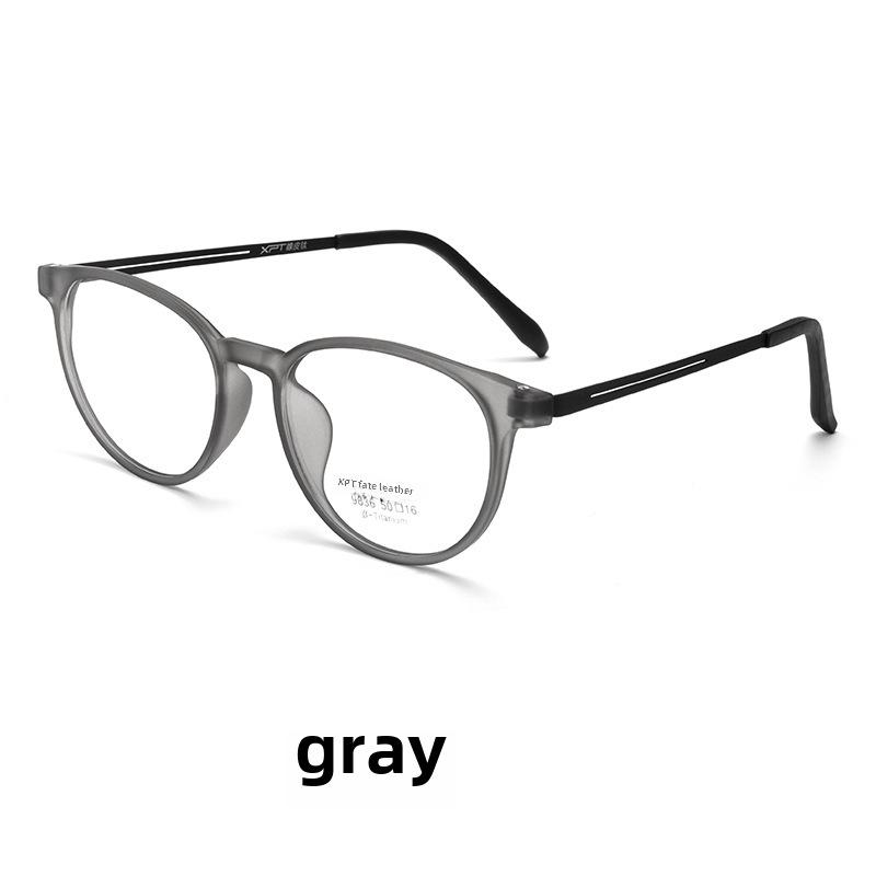 Danyang 9836XP Ретро Круглая титановая резиновая студенческая оправа для очков, сверхлегкая TR90 для мужчин