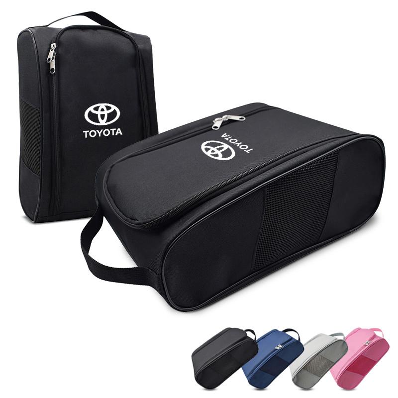 ANG2 Car Emblem Sneaker Storage Bag Auto Logo Style Accessories For Toyota Prado Prius Corolla Racing Supra Corolla Parts Sport Yaris
