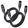 Cable Matters 2-Pack 1.8m XLR Cable, Male To Female 3-Pin Microphone Cable, Black, for Recording, Live Performance, and Streaming