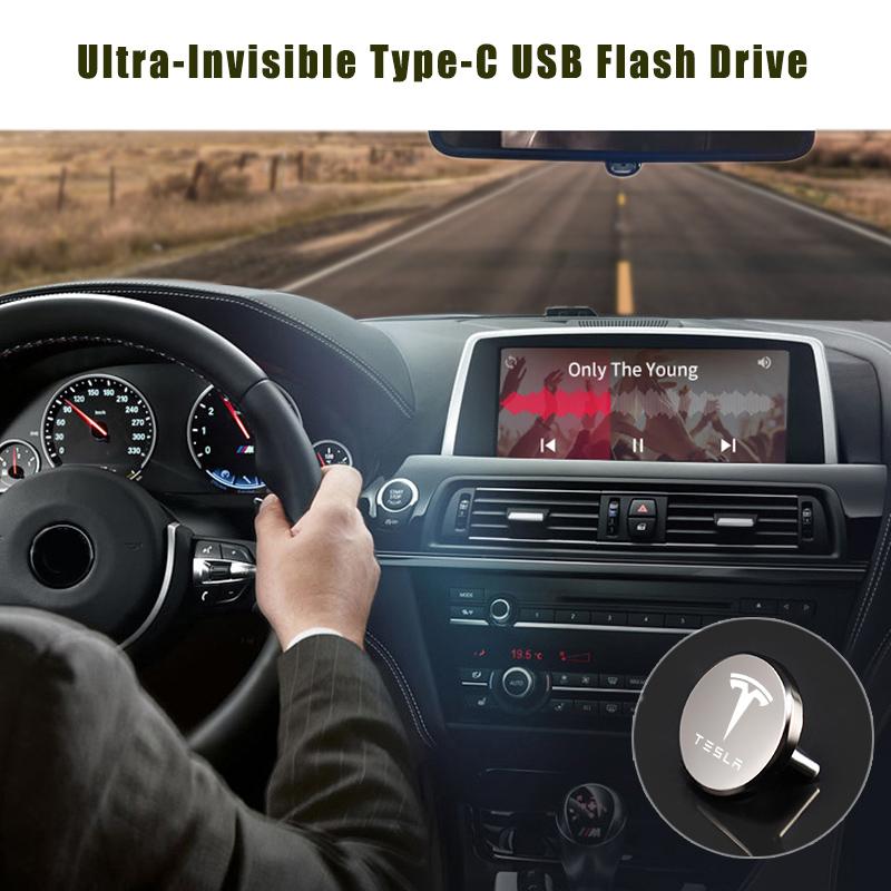 AAAIE1 1 шт. USB-флешка с логотипом автомобиля, универсальная мини-флешка для Tesla Model 3 Highland 2023, Model S, Model X, Model Y